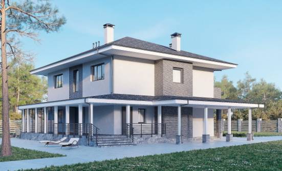 250-004-Л Проект двухэтажного дома, классический дом из бризолита Железногорск | Проекты домов от House Expert
