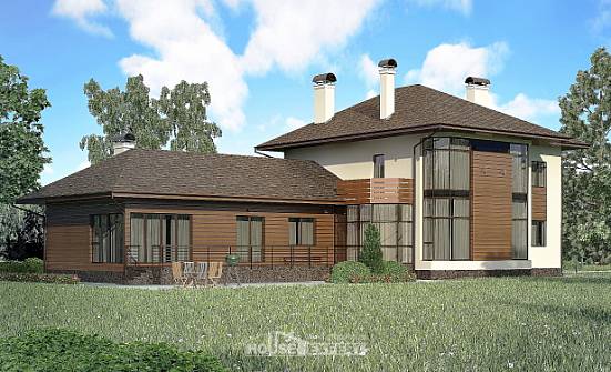 300-001-П Проект двухэтажного дома, классический коттедж из кирпича Железногорск | Проекты домов от House Expert