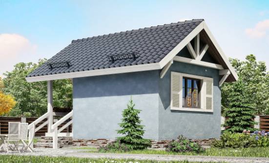 020-001-П Проект одноэтажного дома, эконом коттедж из бревен Щигры | Проекты домов от House Expert