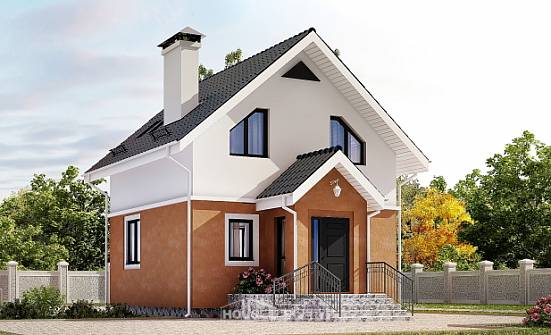 070-001-Л Проект двухэтажного дома мансардный этаж, уютный домик из поризованных блоков Железногорск | Проекты домов от House Expert