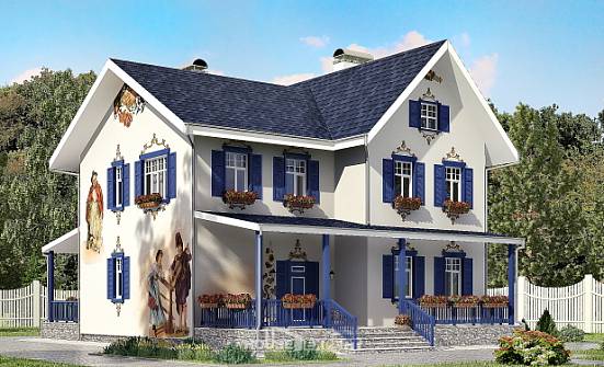 180-003-П Проект двухэтажного дома, небольшой коттедж из кирпича Курчатов | Проекты домов от House Expert