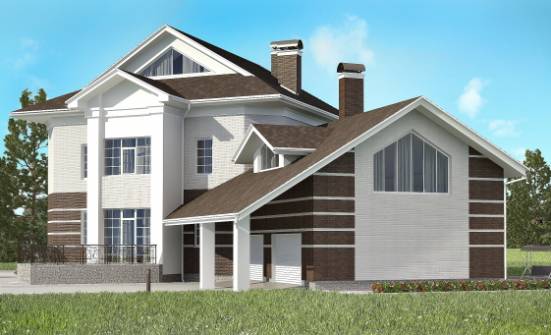 410-001-П Проект двухэтажного дома и гаражом, просторный дом из кирпича Железногорск | Проекты домов от House Expert