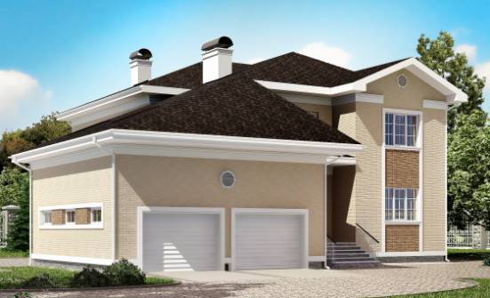 335-001-Л Проект двухэтажного дома, гараж, большой коттедж из кирпича Железногорск | Проекты домов от House Expert