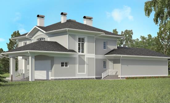 360-001-П Проект двухэтажного дома и гаражом, красивый коттедж из кирпича Щигры | Проекты домов от House Expert
