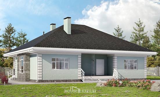 135-003-Л Проект одноэтажного дома, бюджетный загородный дом из арболита Курчатов | Проекты домов от House Expert