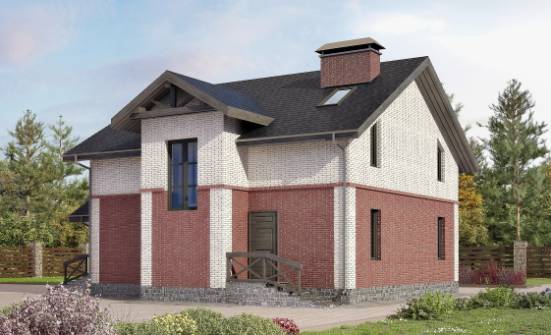 160-014-Л Проект двухэтажного дома, уютный домик из бризолита Курск | Проекты домов от House Expert