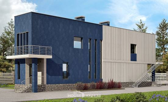 100-003-П Проект двухэтажного дома, бюджетный загородный дом из керамзитобетонных блоков Курчатов | Проекты домов от House Expert