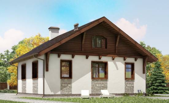 080-002-Л Проект одноэтажного дома, маленький загородный дом из бризолита Курск | Проекты одноэтажных домов от House Expert