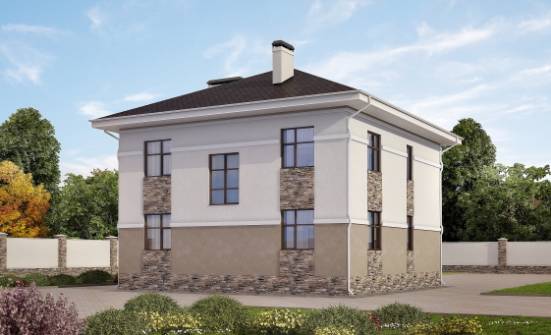 150-014-П Проект двухэтажного дома, красивый дом из твинблока Курчатов | Проекты домов от House Expert