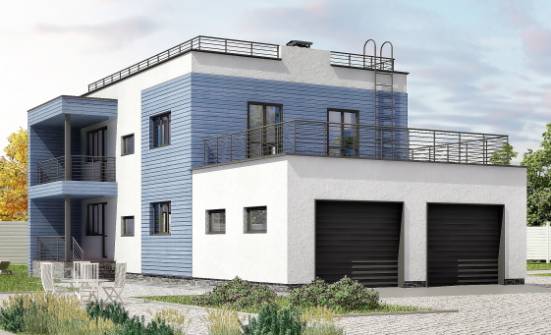 180-012-Л Проект двухэтажного дома и гаражом, уютный домик из кирпича Курчатов | Проекты домов от House Expert