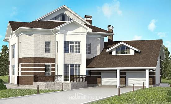 410-001-П Проект двухэтажного дома и гаражом, просторный дом из кирпича Железногорск | Проекты домов от House Expert