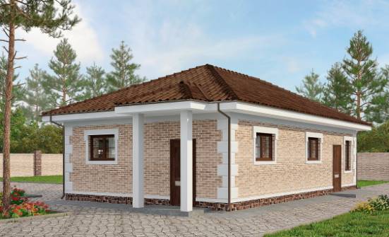 070-005-П Проект гаража из кирпича Железногорск | Проекты одноэтажных домов от House Expert