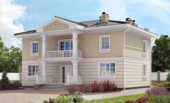 210-005-Л Проект двухэтажного дома, простой домик из поризованных блоков Курск | Проекты домов от House Expert