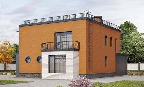 260-002-Л Проект двухэтажного дома, гараж, классический домик из керамзитобетонных блоков Курчатов | Проекты домов от House Expert