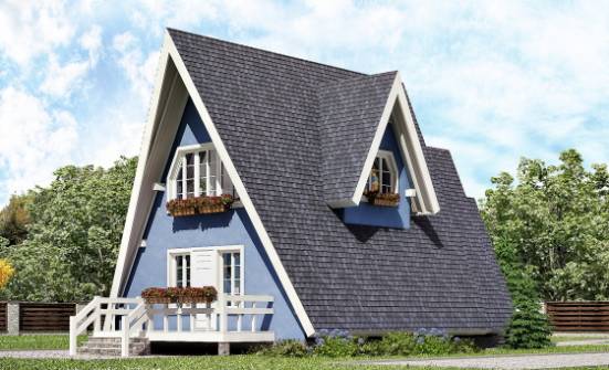 100-002-П Проект двухэтажного дома мансардой, красивый загородный дом из дерева Курск | Проекты домов от House Expert