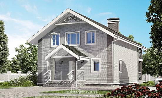 150-007-П Проект двухэтажного дома мансардой, доступный дом из бризолита Щигры | Проекты домов от House Expert