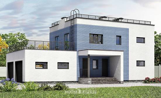 180-012-Л Проект двухэтажного дома и гаражом, уютный домик из кирпича Курчатов | Проекты домов от House Expert