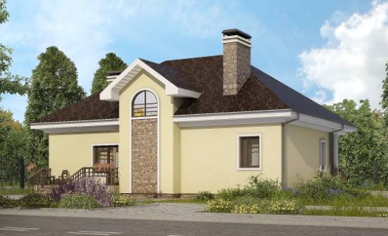 150-008-Л Проект двухэтажного дома мансардой, скромный домик из газобетона Железногорск | Проекты домов от House Expert