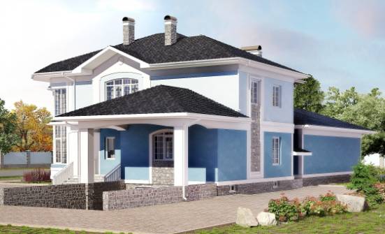 620-001-П Проект трехэтажного дома, гараж, большой дом из пеноблока Курск | Проекты домов от House Expert
