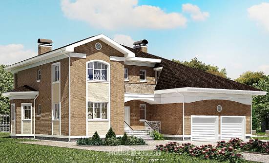 335-002-П Проект двухэтажного дома, гараж, уютный дом из кирпича Курчатов | Проекты домов от House Expert
