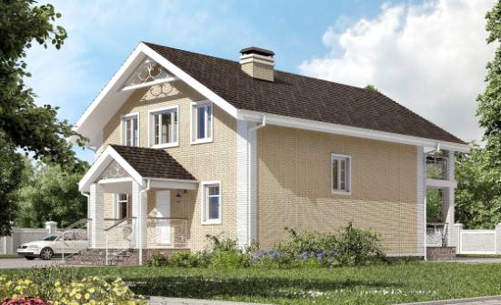 150-007-Л Проект двухэтажного дома с мансардой, небольшой коттедж из теплоблока Щигры | Проекты домов от House Expert