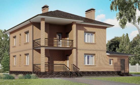 245-003-Л Проект двухэтажного дома и гаражом, средний дом из кирпича Курчатов | Проекты домов от House Expert