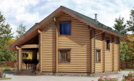 110-005-П Проект двухэтажного дома с мансардой, экономичный загородный дом из дерева Железногорск | Проекты домов от House Expert