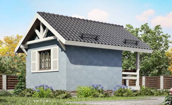 020-001-П Проект одноэтажного дома, эконом коттедж из бревен Щигры | Проекты одноэтажных домов от House Expert