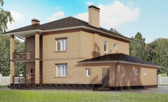245-003-Л Проект двухэтажного дома и гаражом, средний дом из кирпича Курчатов | Проекты домов от House Expert