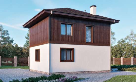 100-006-Л Проект двухэтажного дома, компактный загородный дом из керамзитобетонных блоков Курск | Проекты домов от House Expert