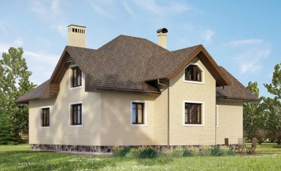 275-003-П Проект двухэтажного дома мансардой, гараж, большой домик из кирпича Курск | Проекты домов от House Expert