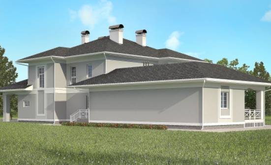 360-001-П Проект двухэтажного дома и гаражом, красивый коттедж из кирпича Щигры | Проекты домов от House Expert