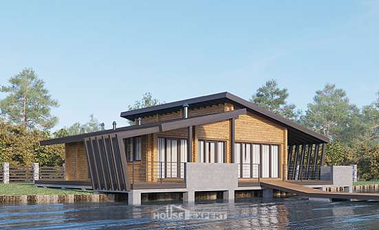100-007-П Проект бани из бревен Курчатов | Проекты домов от House Expert