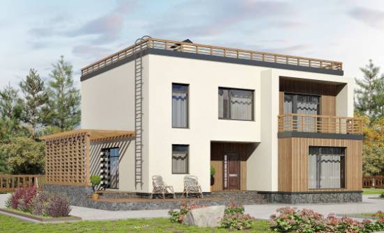 215-002-Л Проект двухэтажного дома, просторный загородный дом из бризолита Щигры | Проекты домов от House Expert