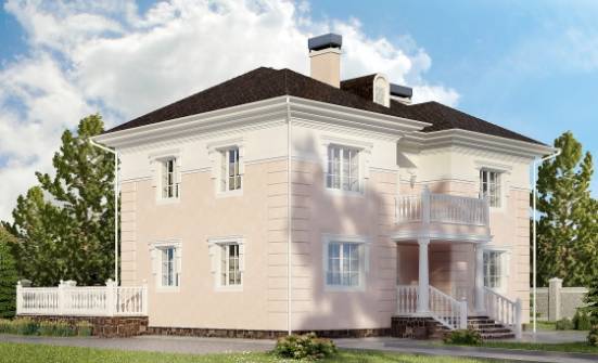 155-005-Л Проект двухэтажного дома, красивый загородный дом из поризованных блоков Курчатов | Проекты домов от House Expert