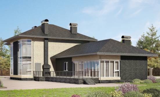 305-003-Л Проект двухэтажного дома, огромный загородный дом из керамзитобетонных блоков Курчатов | Проекты домов от House Expert