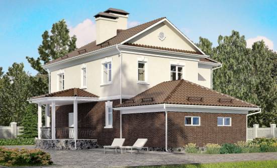 190-002-Л Проект двухэтажного дома, гараж, просторный дом из газосиликатных блоков Щигры | Проекты домов от House Expert