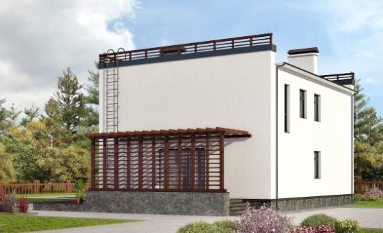 215-002-П Проект двухэтажного дома, просторный загородный дом из теплоблока Курчатов | Проекты домов от House Expert