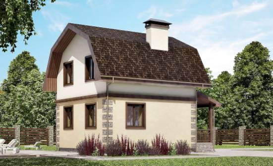 070-004-П Проект двухэтажного дома с мансардой, махонький коттедж из керамзитобетонных блоков Железногорск | Проекты домов от House Expert