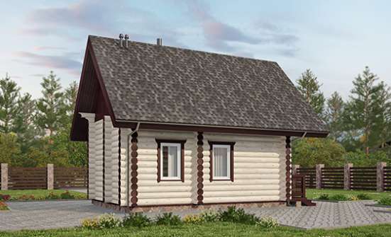 035-001-Л Проект бани из дерева Курчатов | Проекты одноэтажных домов от House Expert