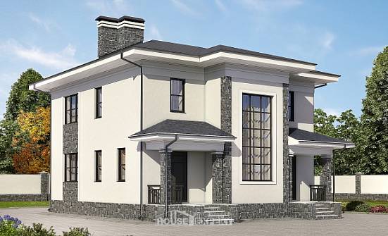 155-011-П Проект двухэтажного дома, доступный дом из блока Железногорск | Проекты домов от House Expert