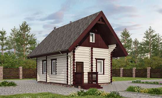 035-001-Л Проект бани из дерева Курчатов | Проекты одноэтажных домов от House Expert