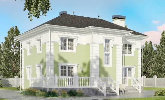 155-005-П Проект двухэтажного дома, красивый загородный дом из газосиликатных блоков Железногорск | Проекты домов от House Expert