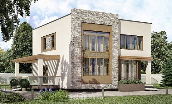 185-001-П Проект двухэтажного дома, простой дом из твинблока Курск | Проекты домов от House Expert