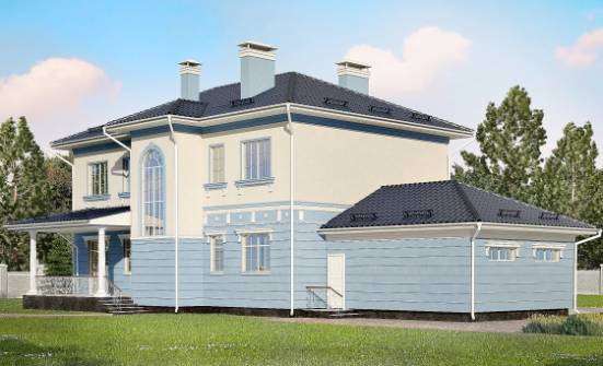 285-003-Л Проект двухэтажного дома и гаражом, красивый домик из кирпича Курск | Проекты домов от House Expert