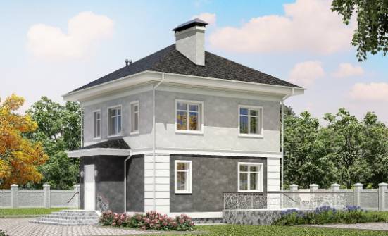 090-003-П Проект двухэтажного дома, красивый коттедж из газобетона Курск | Проекты домов от House Expert