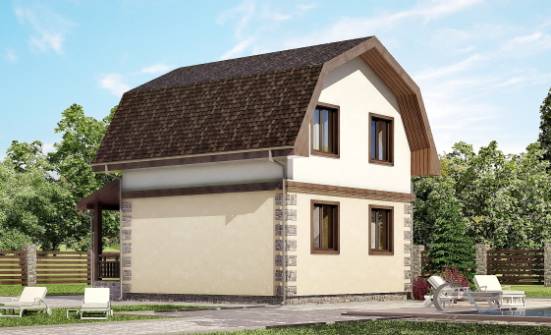 070-004-П Проект двухэтажного дома с мансардой, махонький коттедж из керамзитобетонных блоков Железногорск | Проекты домов от House Expert