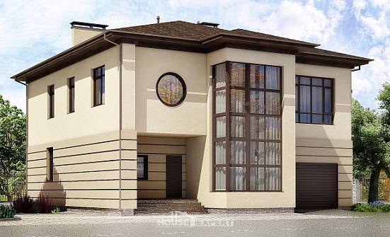 300-006-П Проект двухэтажного дома, гараж, огромный коттедж из кирпича Железногорск | Проекты домов от House Expert