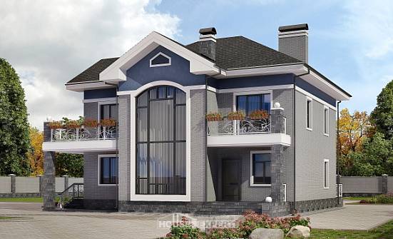 200-006-Л Проект двухэтажного дома, простой коттедж из кирпича Железногорск | Проекты домов от House Expert