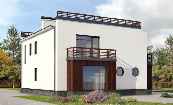 215-002-П Проект двухэтажного дома, просторный загородный дом из теплоблока Курчатов | Проекты домов от House Expert